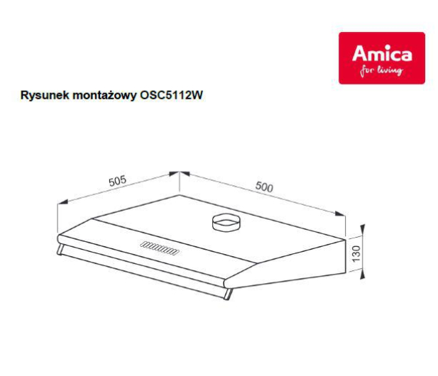 Amica OKAP OSC5112W - 1336809 - zdjęcie 2